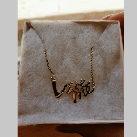 Victoria's Secret Jewelry - Victoria's Secret "Love Me" Gold Necklace